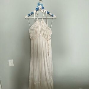 Elegant JCrew Cream Halter Maxi Dress
